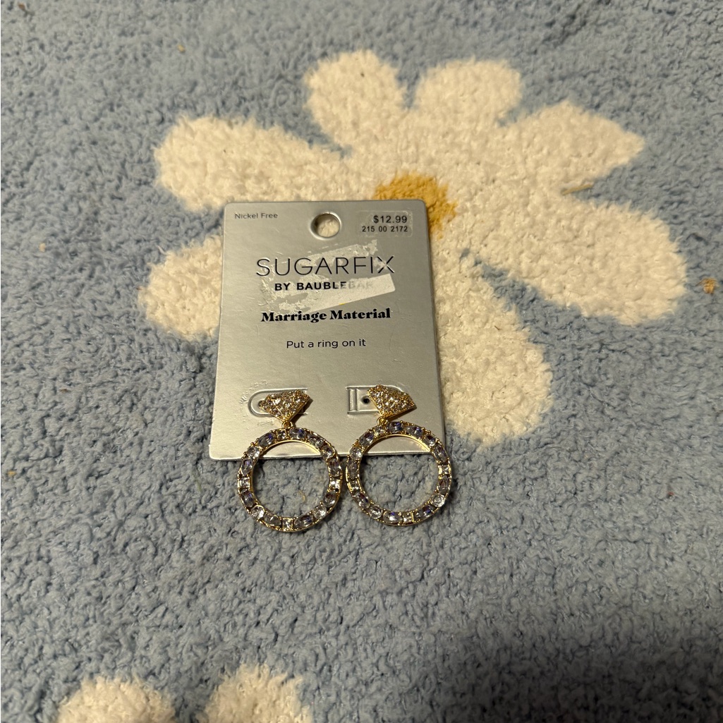 Baublebar Marriage Material Put A Ring On It Earrings